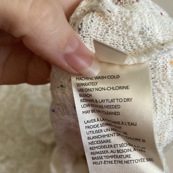 Free People Baja Babe Hooded Pullover oversized confetti coastal beach Women's S - Picture 7 of 12